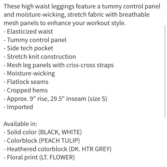 EUC criss cross mesh x by gottex black leggings - Picture 3 of 9